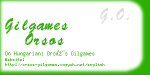 gilgames orsos business card
